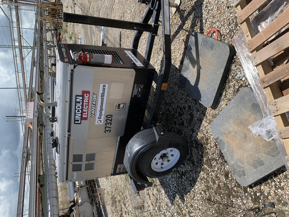 2019 Lincoln Electric Vantage 322 Ready-Pak 3, Two Wheel Trailer, Fender and Light Kit, Cable Rack