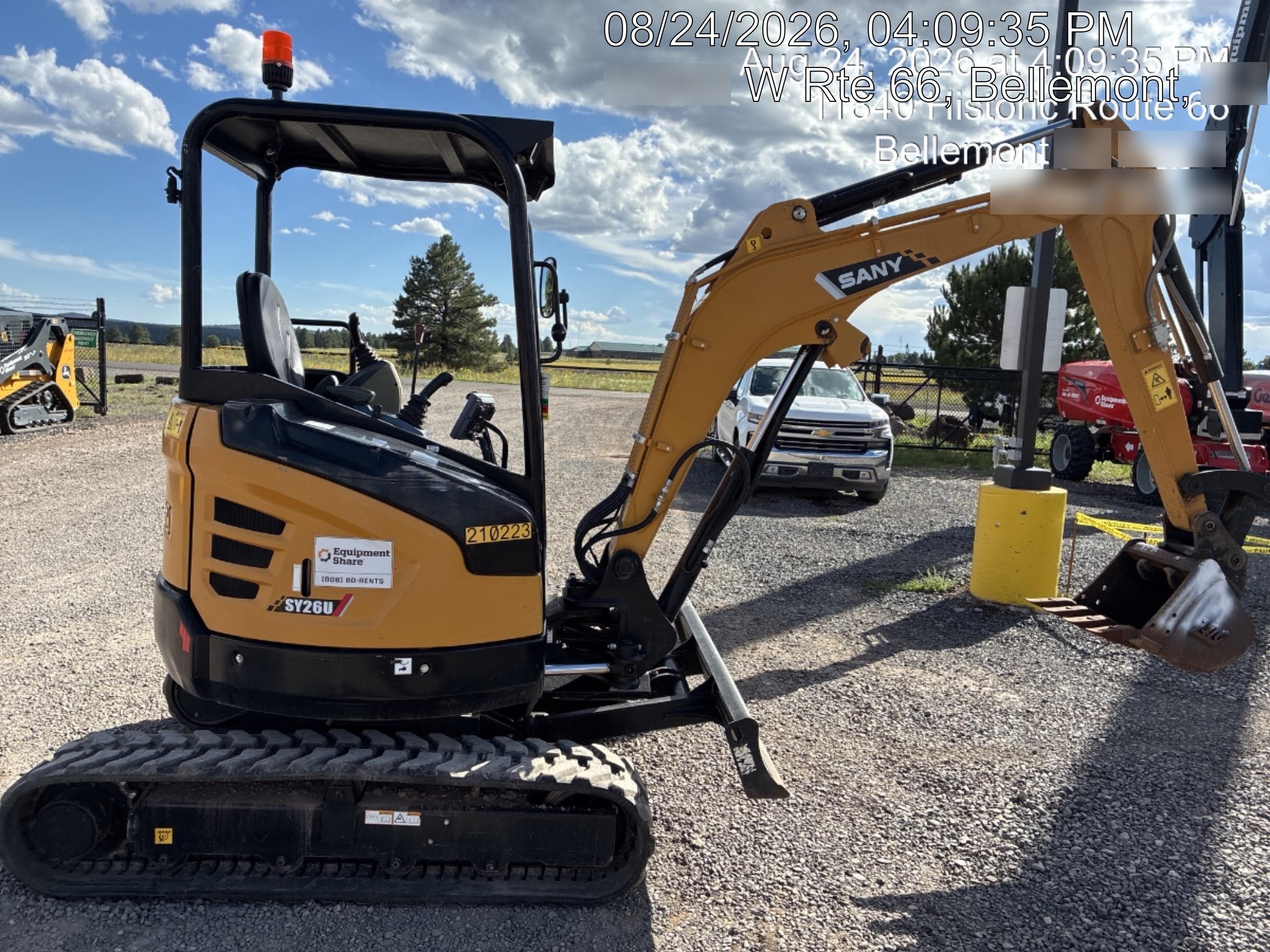2022 Sany SY26 Standard Mini Excavator