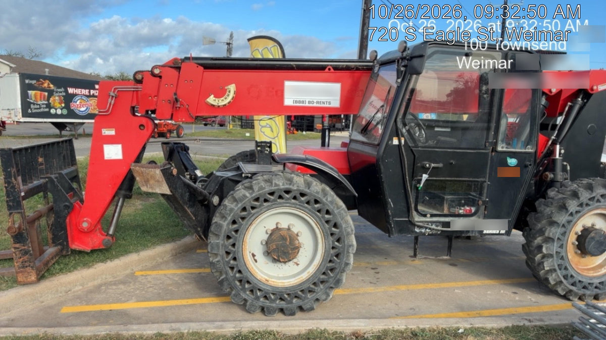 2019 Manitou MTA10055 Cab/Heat/Air, 120 HP, Solid Tires, Work Lights, Lift Hook, Auxiliary Hydraulics w/66" Carriage and 60" Forks