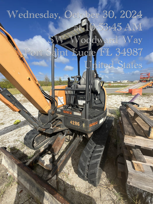 2018 Case CX37C ROPS, LONG ARM, RUBBER TRACKS, AUX HYD