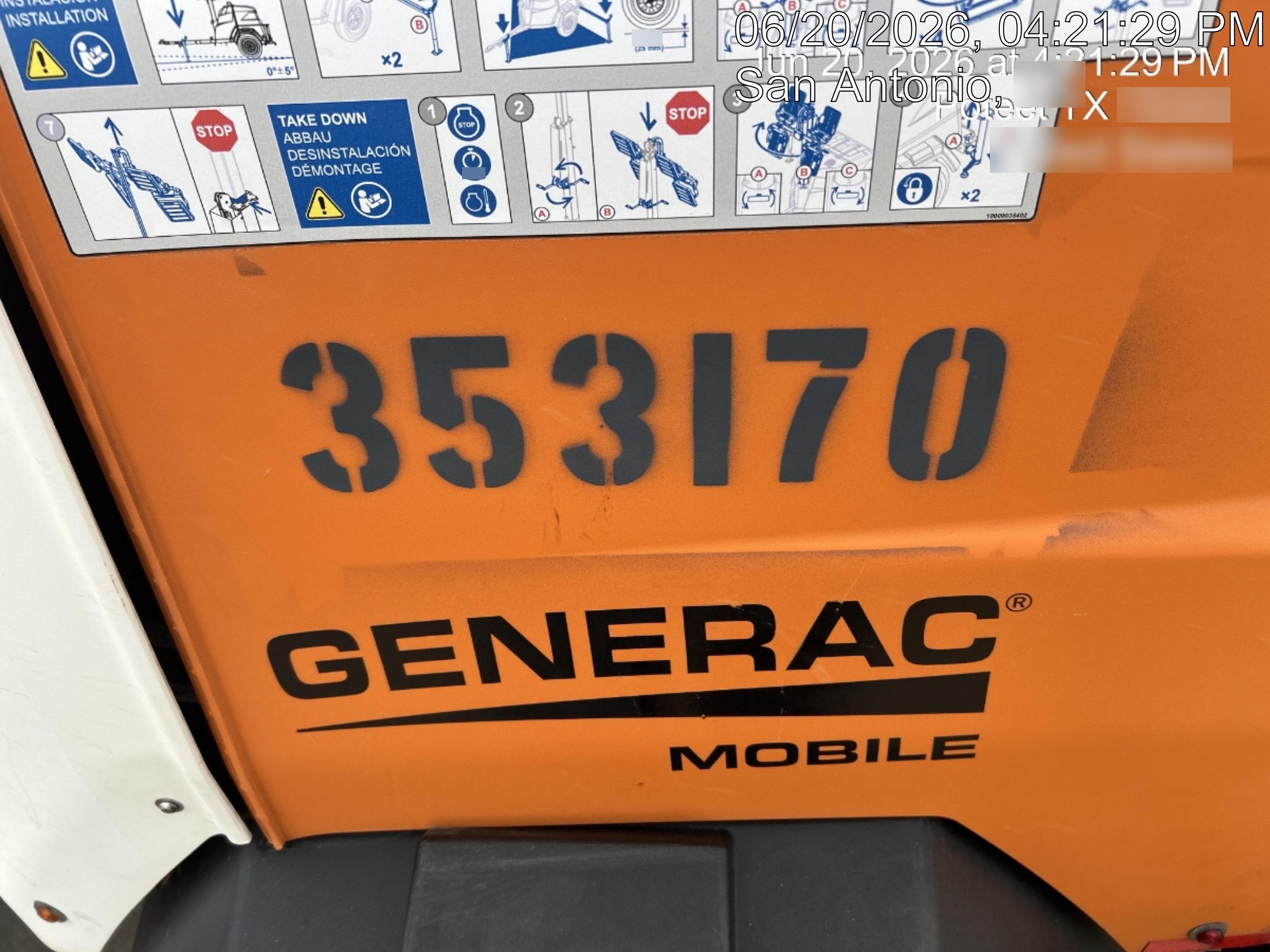 2023 Generac MLT2 Diesel, Flex Switch 120V Input, Powerzone Controller, (4) 320W LED Lights, 4kW Generator, 39.9 Gal Fuel Tank, 2" Ball, T3