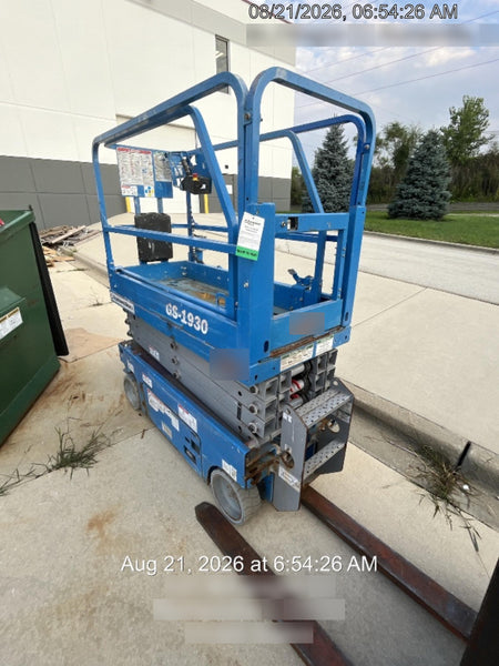 2020 Genie GS-1930 Solid Non Marking Tires, Beacon, Folding rails with half height swing gate
