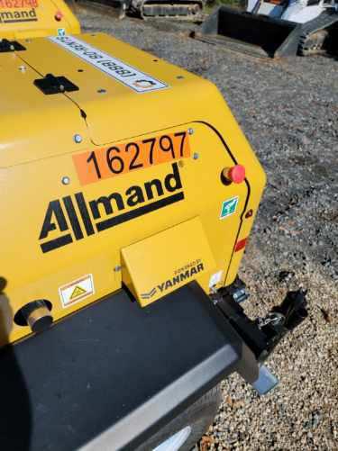 2021 Allmand NLV3GR (4) LED Light Fixture 350W, 23' Vertical Mast, 3kW Prime, Towable, Deep Sea L401, Leveling Jacks, Yanmar T4F 5.8hp