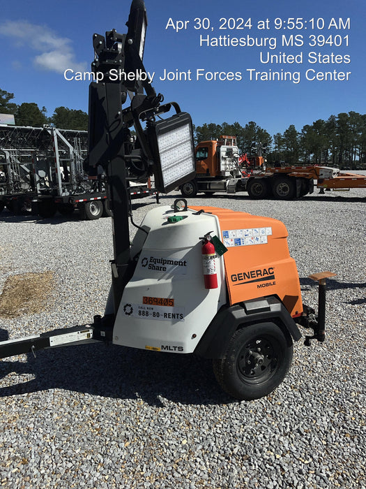 2023 Generac MLT2 Diesel, Flex Switch 120V Input, Powerzone Controller, 
(4) 320W LED Lights, 4kW Generator, 39.9 Gal Fuel Tank, 2" Ball, T3