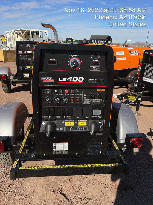 2022 Lincoln Electric LE400 Kubota V1505, Trlr, Cable Rack, Light Kit, ES Decals, T3