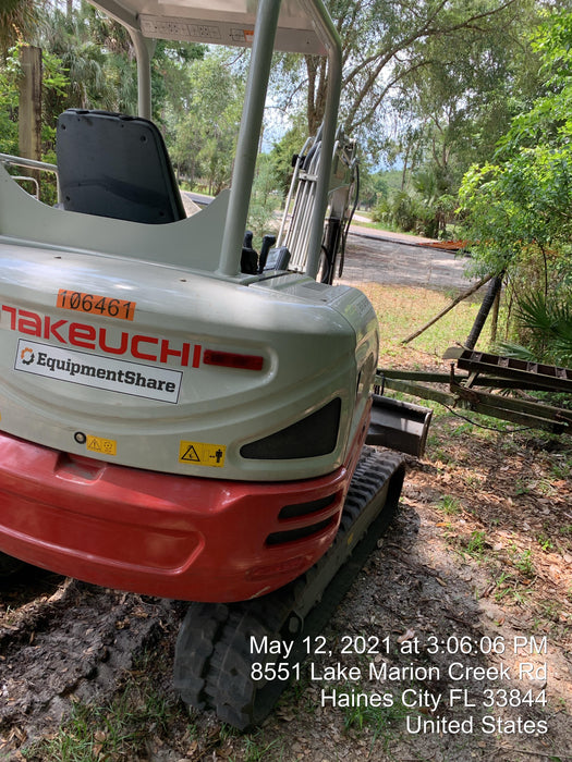 2020 Takeuchi TB235-2R Canopy, Rubber Tracks, Manual TAG QC