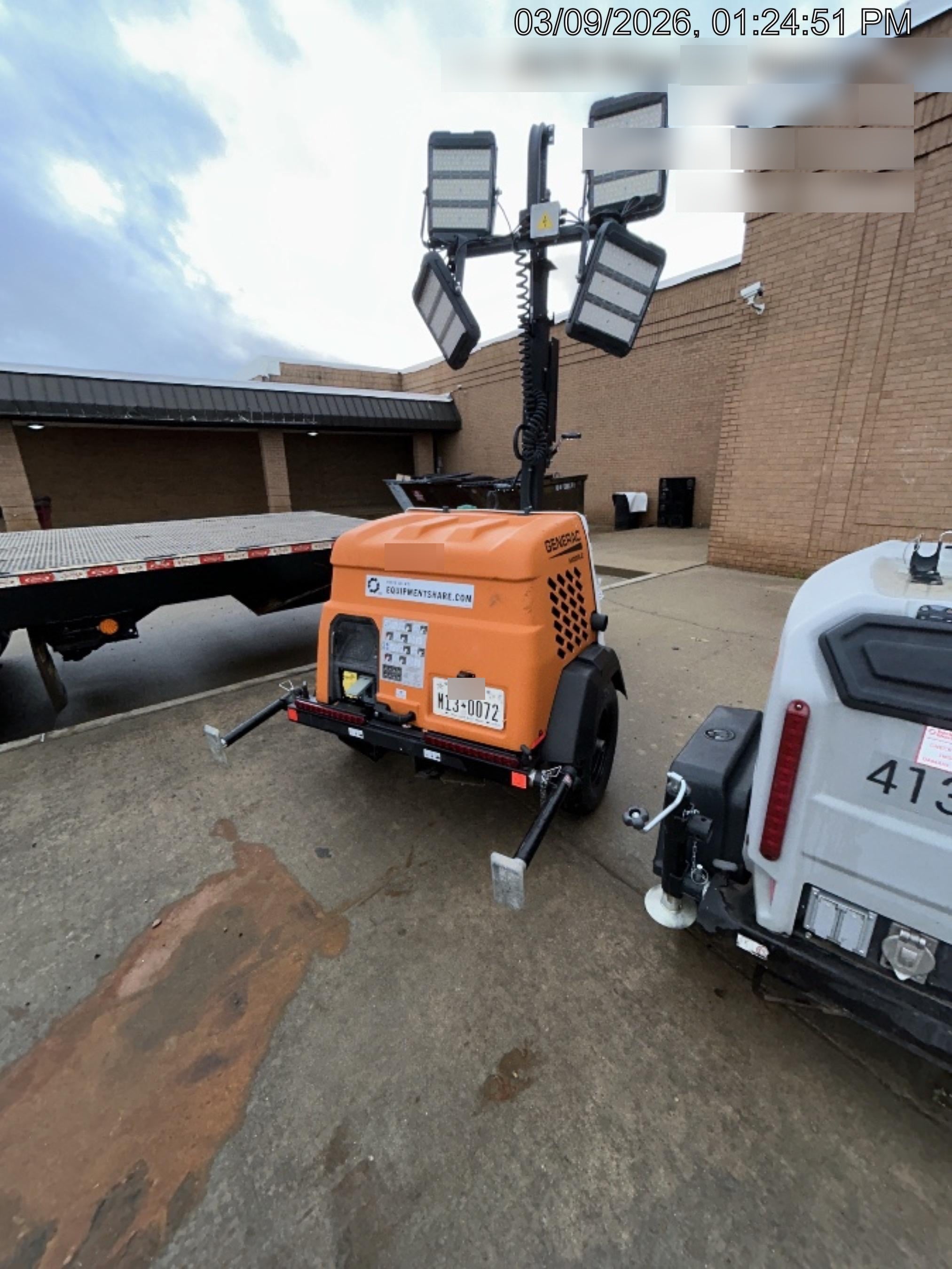 2024 Generac MLT2 Diesel, Flex Switch 120V Input, Powerzone Controller, 
(4) 320W LED Lights, 4kW Generator, 39.9 Gal Fuel Tank, 2" Ball, T3