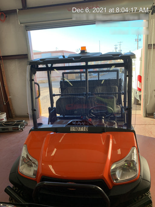2022 Kubota RTV-X1140W-H Plastic Canopy, Windshield Acrylic Clear, LED Strobe Light, Wire Harness Kit, Back up Alarm