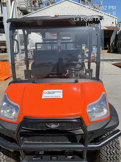2022 Kubota RTV-X1140W-H Plastic Canopy, Windshield Acrylic Clear, LED Strobe Light, Wire Harness Kit, Back up Alarm