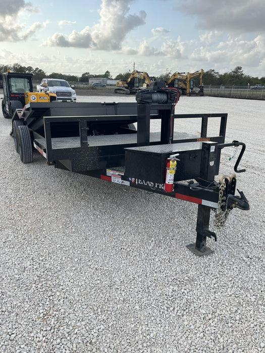 2024 TEXAS PRIDE TRAILERS 21' Lowboy Gravity Tilt Bed 14K Bumper Pull Trailer