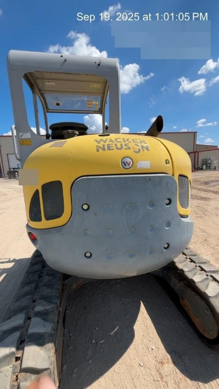 Wacker Neuson EZ53 Open ROPS, Rubber Tracks, Long Dipperstick, T4, Bucket