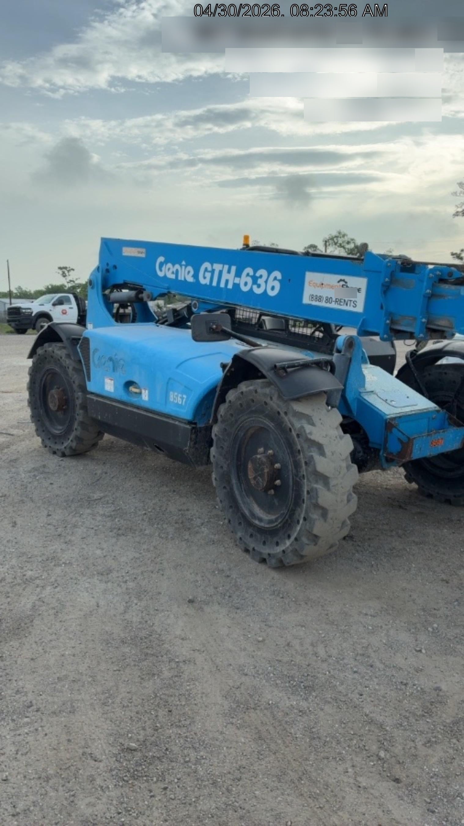 2018 Genie GTH-636 Genie GTH-636 w/Open ROPS, Solid Tires, Work Light/Beacon, 48" Carriage and Forks
