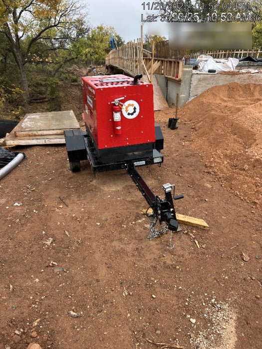 2023 Shindaiwa DGW400MDL Kubota D902 Engine, 23 HP, Dual Op Welder, Wire, Arc, Droop Stick, Tig, and CC Stick Functionality, Simulphase, 3 Phase and 1 Phase Gen Output, Single Axle NB Trlr, Slr Trckl Chrg 12V 12W, Fire Ext