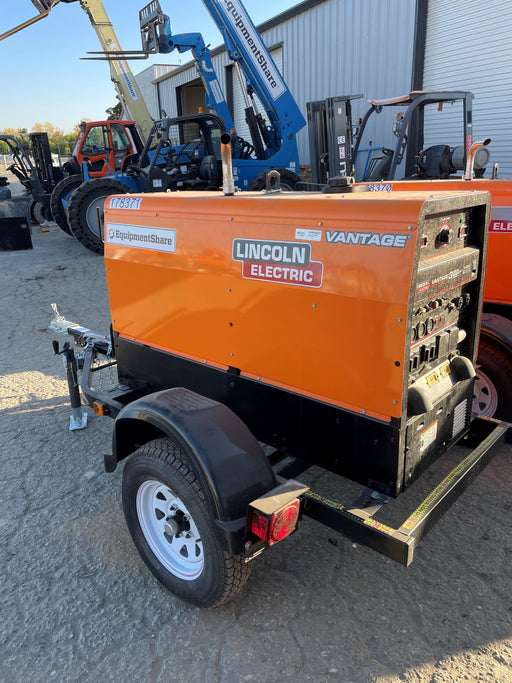 2022 Lincoln Electric Vantage 322 Trlr Mounted, Cable Rack, Light Kit