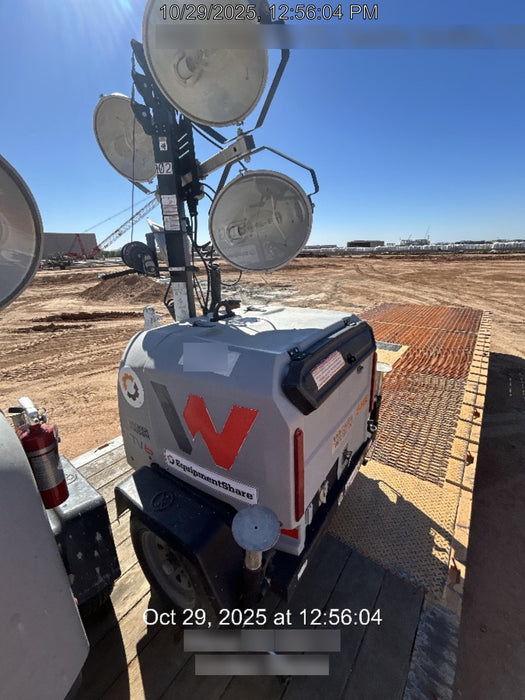 2019 Wacker Neuson LTV6L-MH Wacker Neuson LTV6L Mobile Light Tower w/Fuel Level Sensor Installed