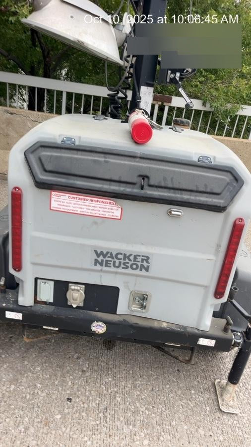 2019 Wacker Neuson LTV6L-MH Wacker Neuson LTV6L Mobile Light Tower w/Fuel Level Sensor Installed