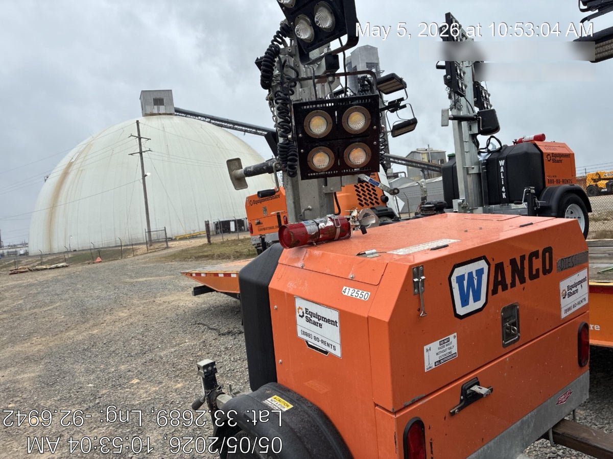 2024 Wanco WLTT-4MM4K Diesel, Deep Sea Controller, Shore Power Plug, Auto Start, (4) 350W LED Floodlights, 4kW Generator, 60 Gal Fuel Tank, 2" Ball, T3