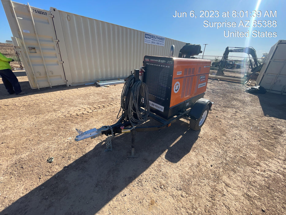 2021 Lincoln Electric Vantage 549X Ready Pak 3, ORANGE (includes trailer, cable rack, fender light kit)