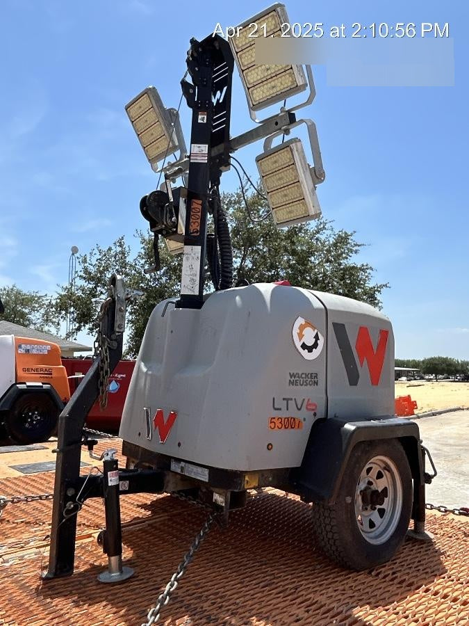 2019 Wacker Neuson LTV6L-MH Wacker Neuson LTV6L Mobile Light Tower w/Fuel Level Sensor Installed