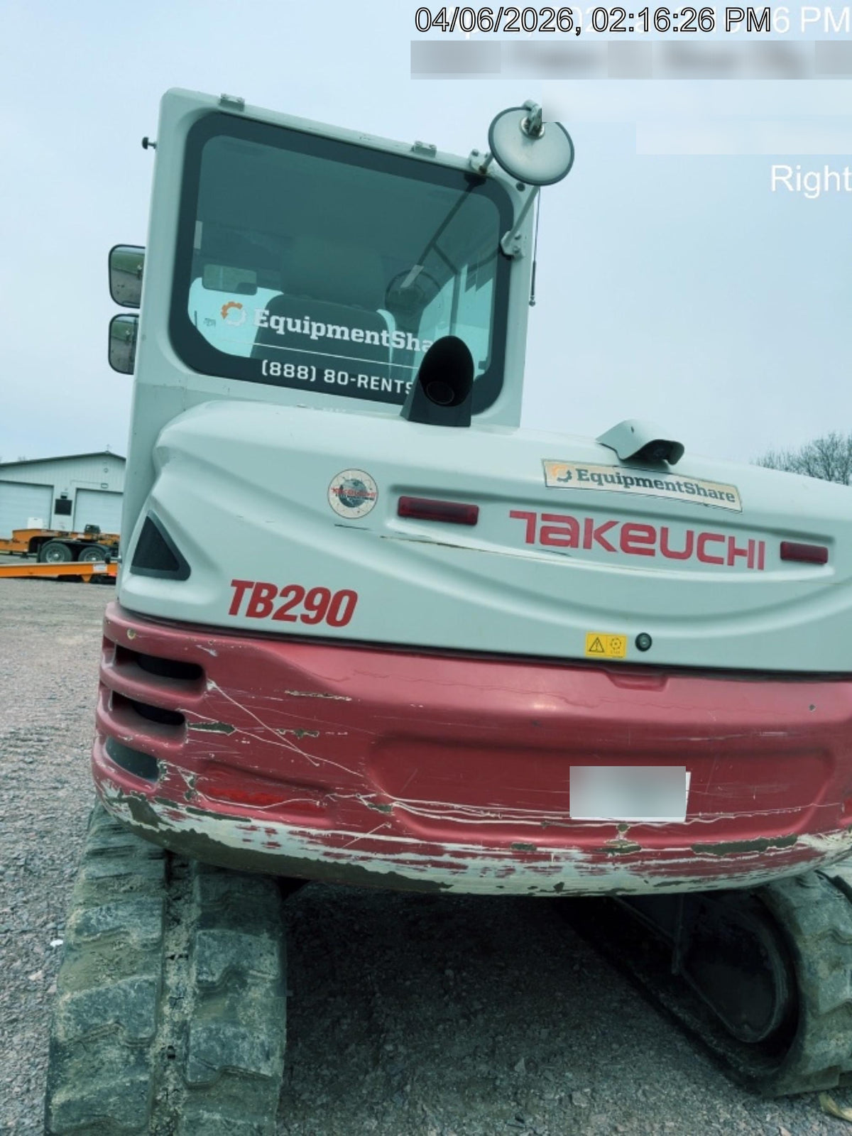 2019 Takeuchi TB290 Cab/Heat/AC Rubber tracks, Dozer blade, Travel alarm, Auxiliary hydraulics Manual QC, Hydraulic thumb, 18", 24", and 36" Buckets