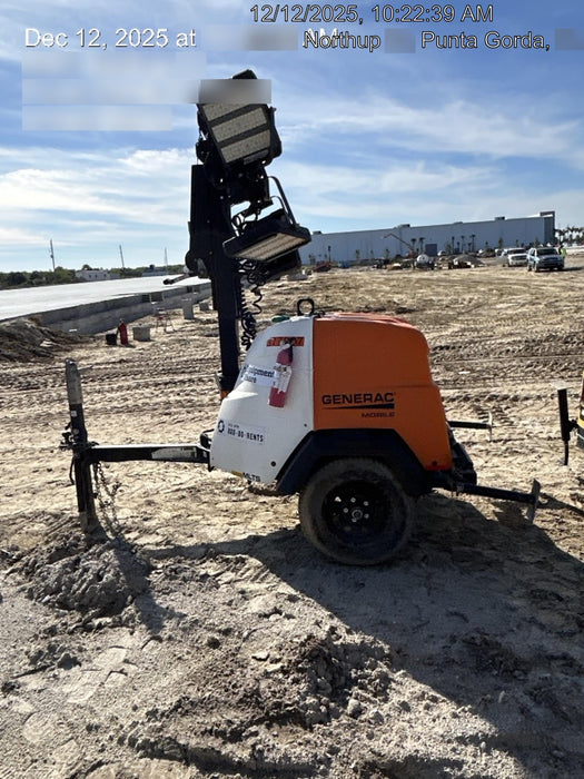 2023 Generac MLT2 Diesel, Flex Switch 120V Input, Powerzone Controller, 
(4) 320W LED Lights, 4kW Generator, 39.9 Gal Fuel Tank, 2" Ball, T3