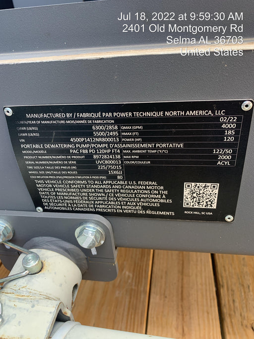 2022 ATLAS COPCO PAC F88 PD