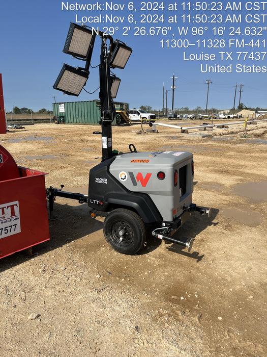 2024 Wacker Neuson LTT4 Diesel, Kohler KDW702, Deep Sea Controller, Auto Start, LED 320W, Bypass Outlet, T3