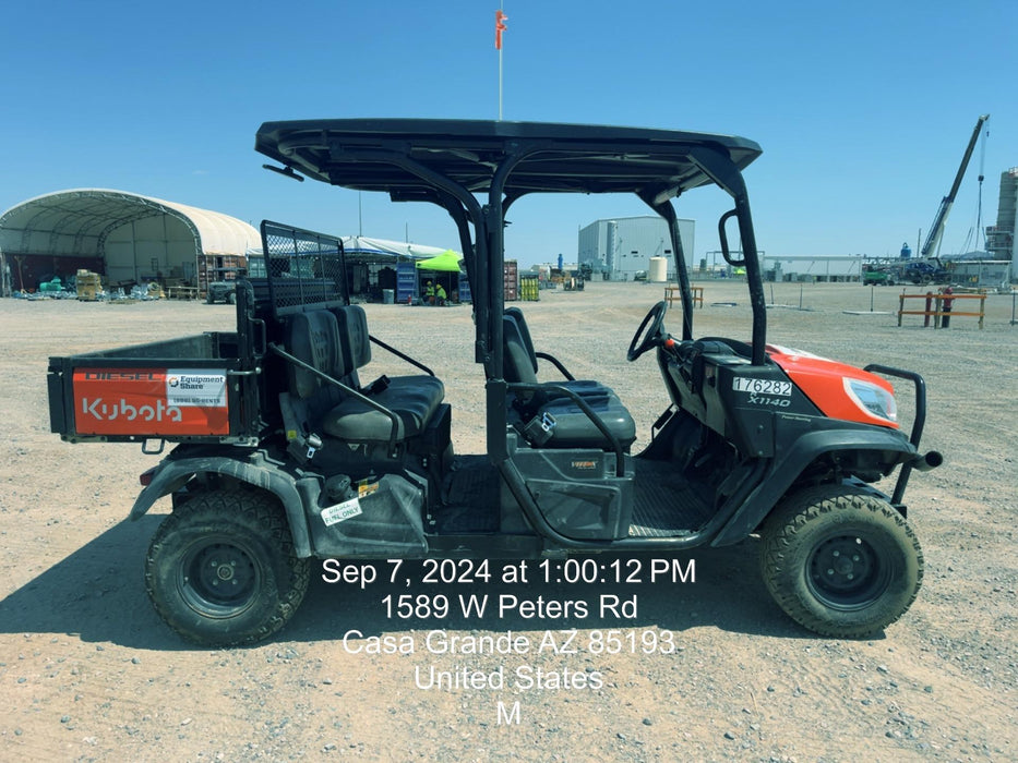 2021 Kubota RTV-X1140W-H Plastic Canopy, Windshield Acrylic Clear, LED Strobe Light, Wire Harness Kit, Back up Alarm
