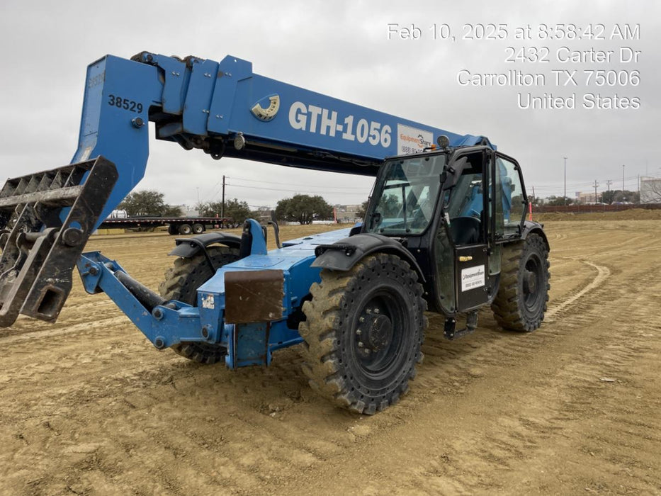 2019 Genie GTH-1056 Cab/Heat/AC, FF Tires, LED Work Lights, Beacon 60" QA Carriage, 60" Forks