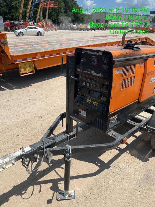 2021 Lincoln Electric Vantage 322 Vantage 322 Ready Pak 3 w/ Decals, ORANGE (includes trailer, cable rack, fender light kit) NO Telematics