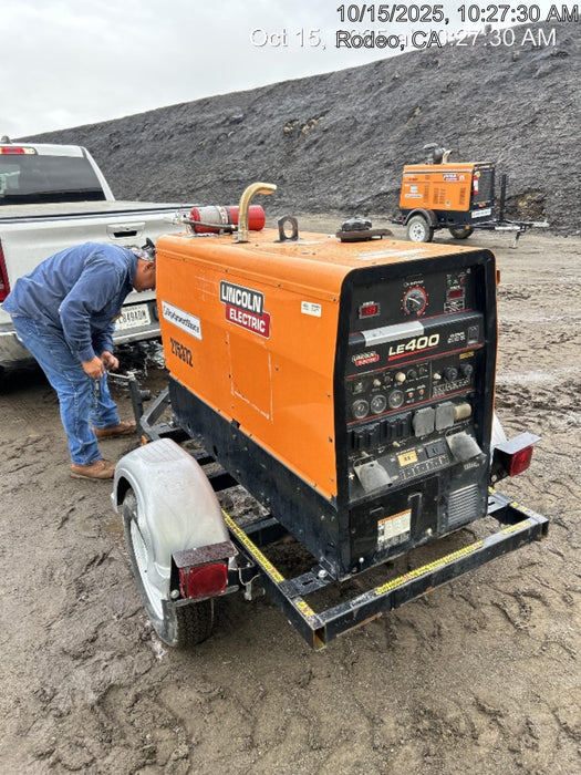 2022 Lincoln Electric LE400 Kubota V1505, Trlr, Cable Rack, Light Kit, ES Decals, T3