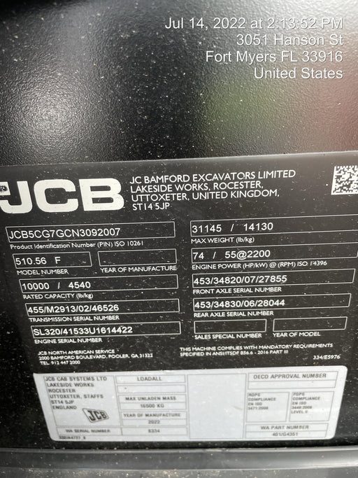 2022 JCB 510-56