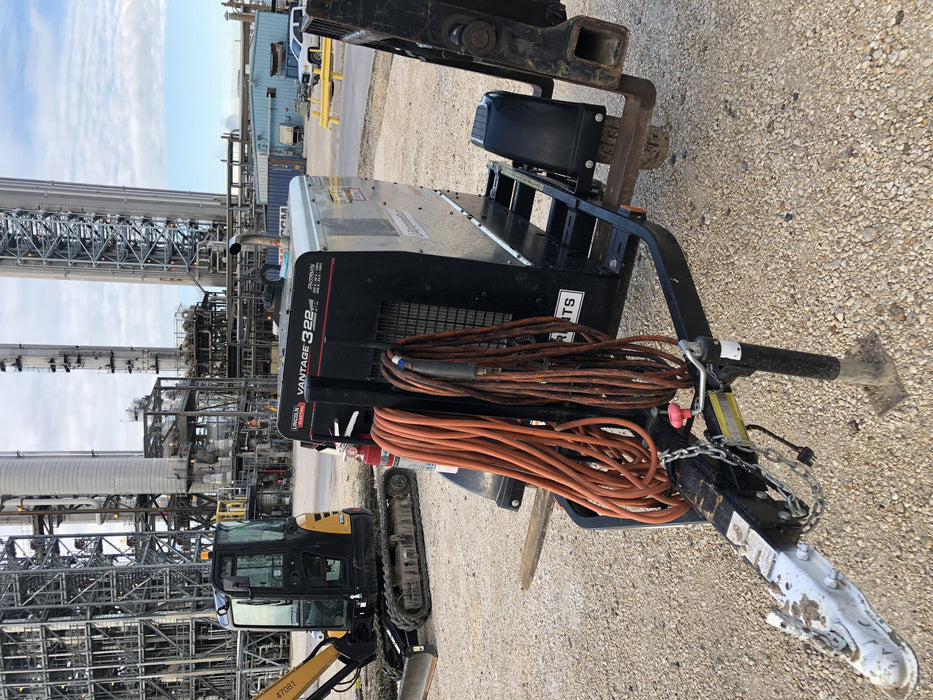 2019 Lincoln Electric Vantage 322 Welder Ready-Pak 3, Two wheel trailer, Fender and Light kit, Cable Rack