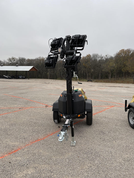 2022 Allmand NLV3GR (4) LED Light Fixture 350W, 23' Vertical Mast, 3kW Prime, Towable, ES Decals, T3