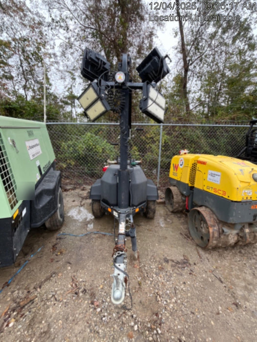 Allmand NLV3GR (4) LED Light Fixture 350W, 23' Vertical Mast, 3kW Prime, Towable, Deep Sea L401, Leveling Jacks, Yanmar T4F 5.8hp