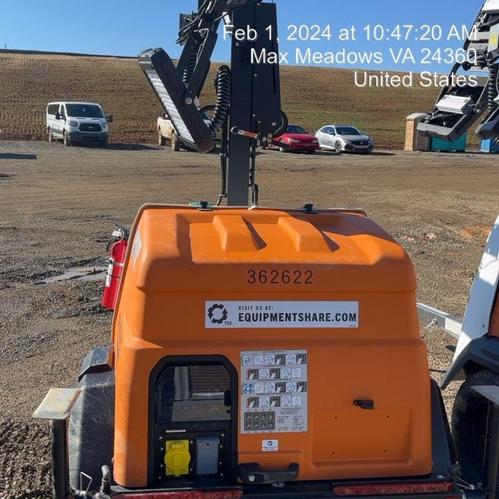 2023 Generac MLT2 Diesel, Flex Switch 120V Input, Powerzone Controller, 
(4) 320W LED Lights, 4kW Generator, 39.9 Gal Fuel Tank, 2" Ball, T3