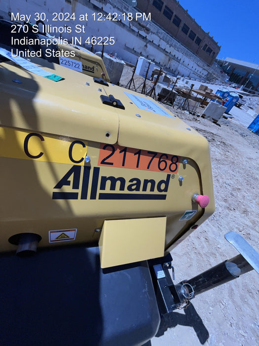 2022 Allmand NLV3GR (4) LED Light Fixture 350W, 23' Vertical Mast, 3kW Prime, Towable, Deep Sea L401, Leveling Jacks, Yanmar T4F 5.8hp