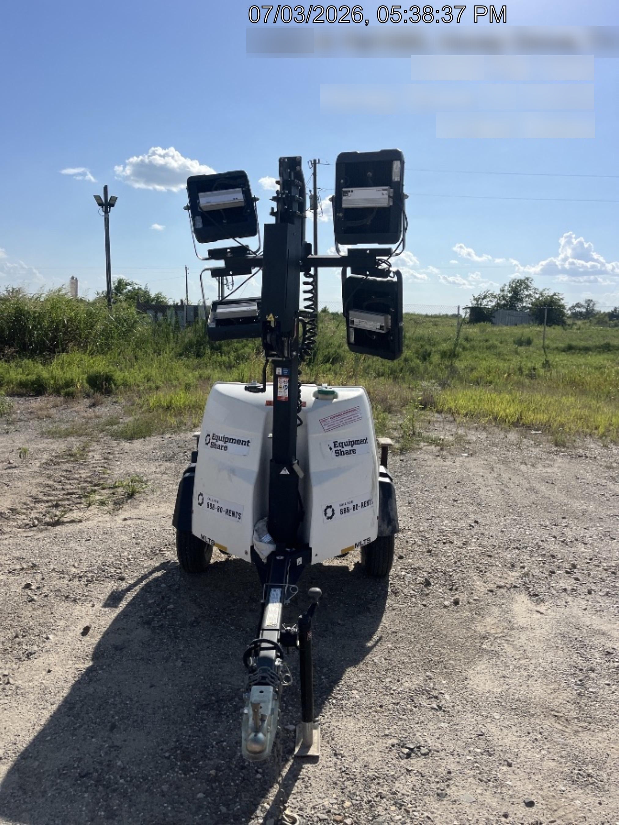 2024 Generac MLT2 Diesel, Flex Switch 120V Input, Powerzone Controller, 
(4) 320W LED Lights, 4kW Generator, 39.9 Gal Fuel Tank, 2" Ball, T3