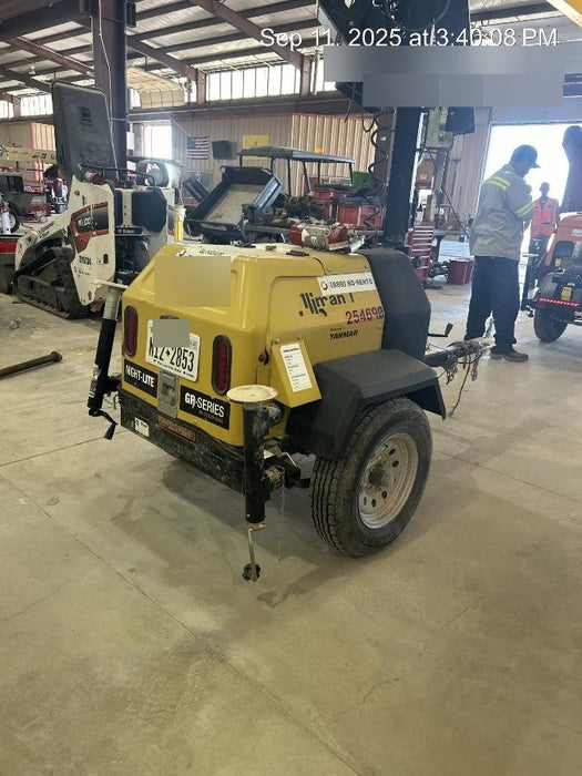 2022 Allmand NLV3GR (4) LED Light Fixture 350W, 23' Vertical Mast, 3kW Prime, Towable, ES Decals, T3