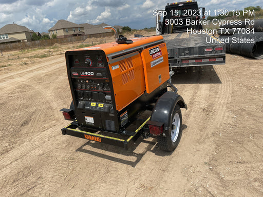 2022 Lincoln Electric LE400 Kubota V1505, Trlr, Cable Rack, Light Kit, ES Decals, T3