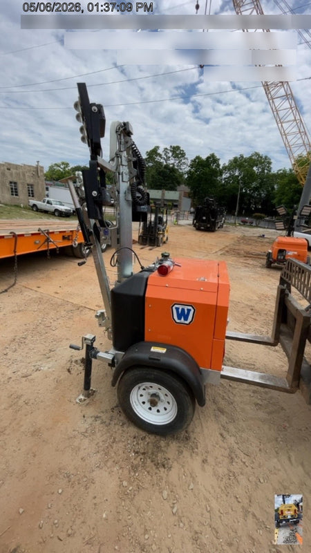 2025 Wanco WLTT-4MM4K Diesel, Mitsubishi L2E, 9.0HP @1800 rpm, Deep Sea Controller, Shore Power Plug, Auto Start, (4) 350W LED Floodlights, 4kW Generator, 60 Gal Fuel Tank, 2" Ball, T3