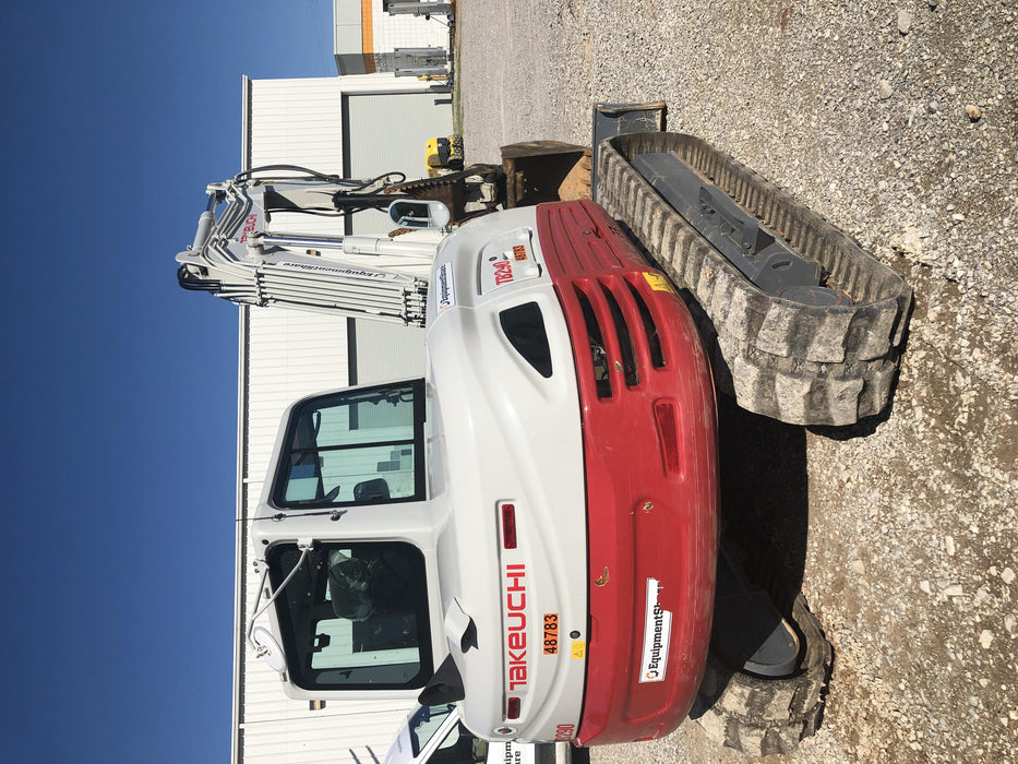 2019 Takeuchi TB290 Cab, AC, Rubber Tracks, Dozer Blade, Travel Alarm, Control Pattern Change Valve, Auxiliary Hydraulics w/18" Quick Coupler Bucket with teeth, 6.2 cu. ft. capacity/24" Quick Coupler Bucket with teeth, 8.6 cu. ft. capacity/36" Quick Coupler Bucket with teeth, 13.4 cu. ft. capacity, Quick Coupler, Hydraulic Thumb Installed
