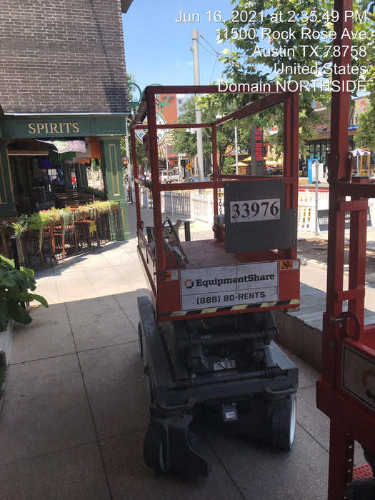 2020 Skyjack SJIII-3219 Solid NM Tires, Half height spring hinged entry gate, Dual Beacons, 800W Inverter