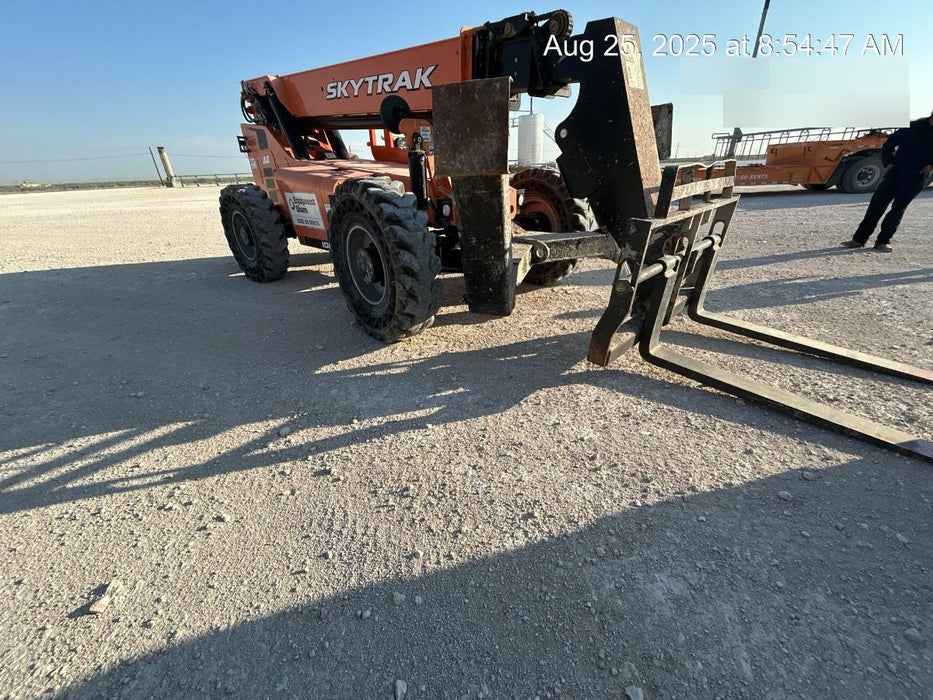 2018 Skytrak 10054 Skytrak 10054 10K Telehandler w/Open ROPS Solid Tires, LED Work Lights, Rotating Beacon, 60" Carriage/60" Forks