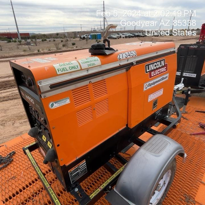 2022 Lincoln Electric LE400 Kubota V1505, Trlr, Cable Rack, Light Kit, ES Decals, T3