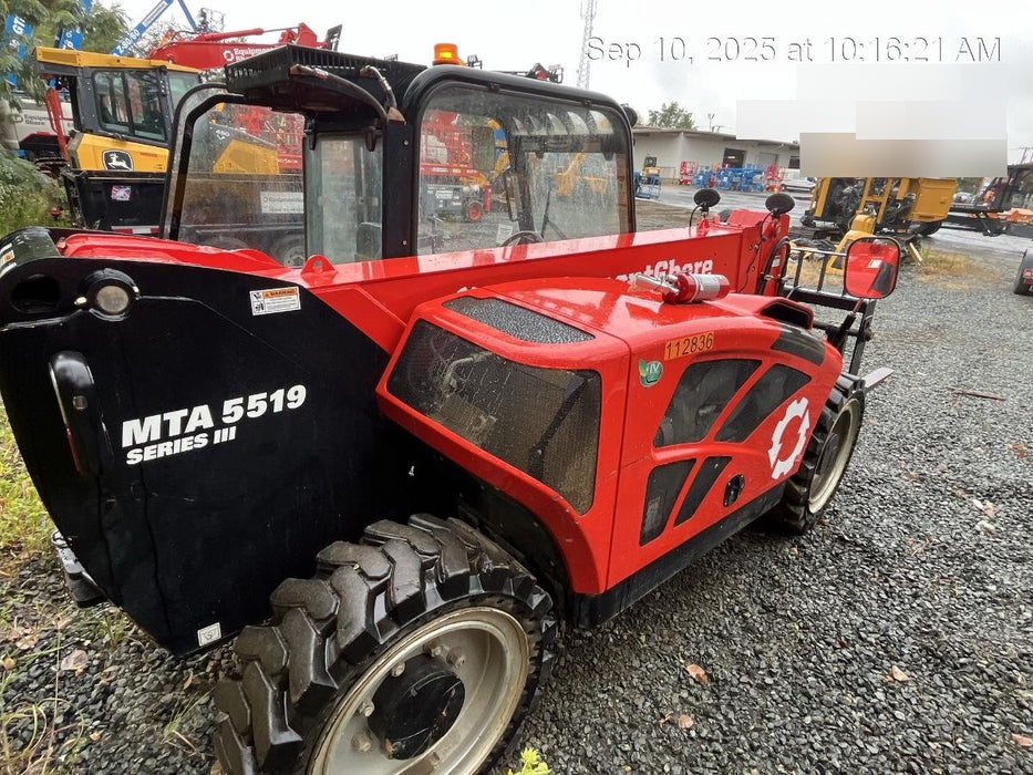 2020 Manitou MTA5519 Cab/Heat/Air, Solid Tires, Work Lights, Beacon, Aux Hydraulics, Back up Alarm, Mirrors, ES Keypad