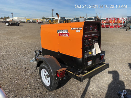 2021 Lincoln Electric Vantage 322 Vantage 322 Ready Pak 3 w/ Decals, ORANGE (includes trailer, cable rack, fender light kit) NO Telematics