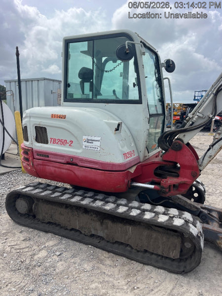 2020 Takeuchi TB250-2C Cab/Heat/Air, Rubber Tracks, Manual TAG QC
