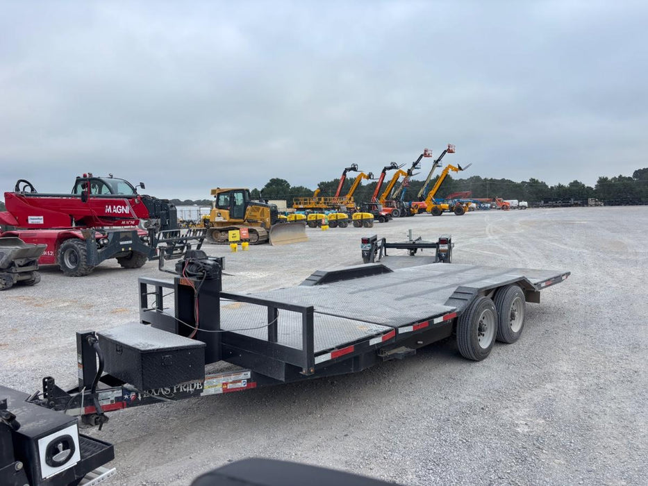 2024 TEXAS PRIDE TRAILERS 21' Lowboy Gravity Tilt Bed 14K Bumper Pull Trailer