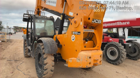 2019 JCB 510-56 Canopy, 74 HP, Solid Tires, STD Worklight, Beacon, Aux Hydraulics, Lifting Eye, Back up Alarm w/66" Carriage/60" Forks